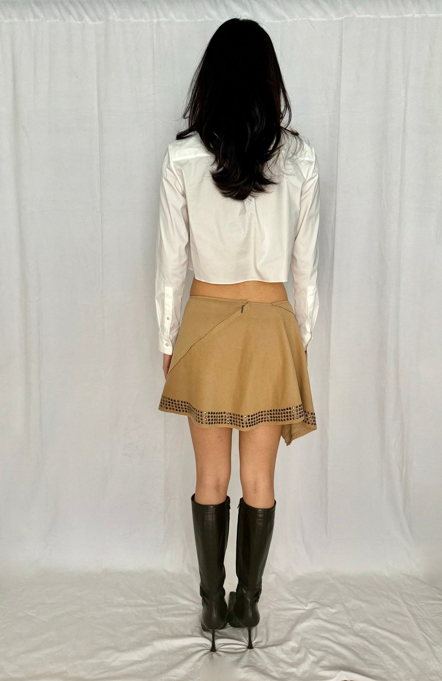 Y2K Roberto Cavalli Wool Mini Skirt